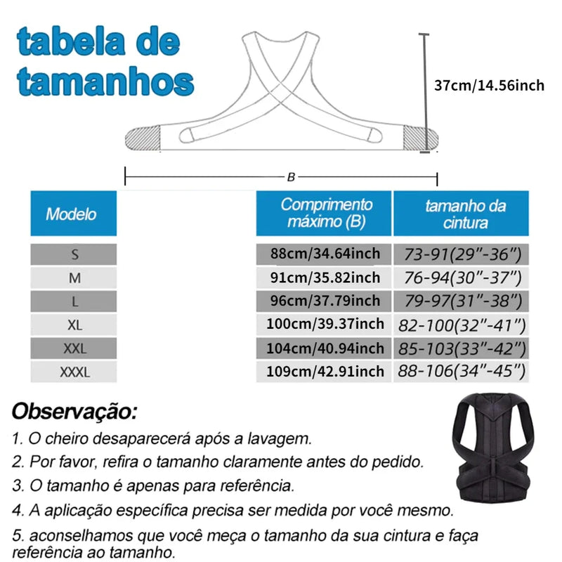 Colete corretor postural